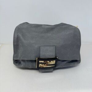 Fendi Gray Mamma Baguette Shoulder Bag